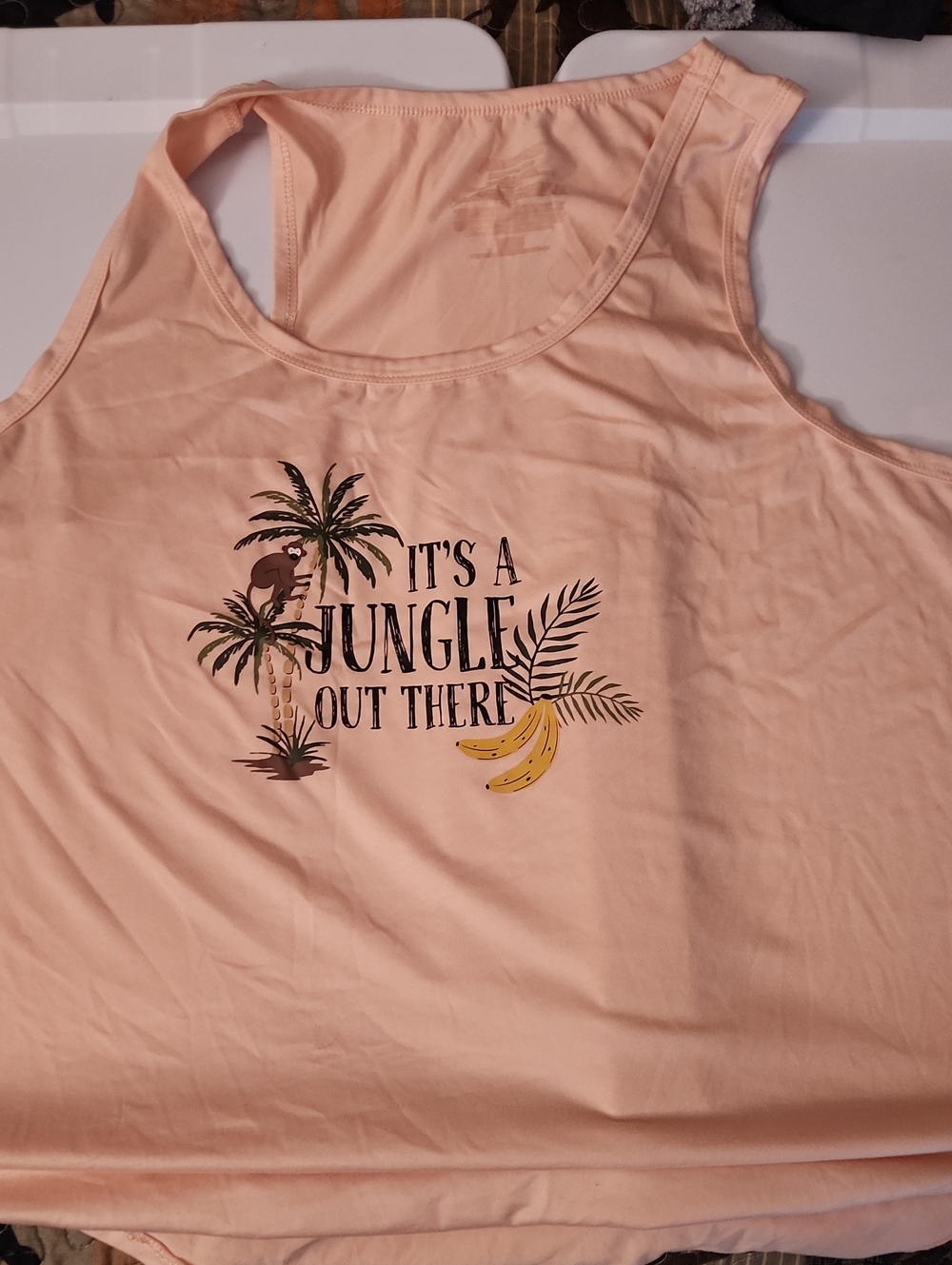 Peach Graphic Tank & Shorts - "It's a Jungle Out There" PJ's